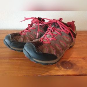 Merrell Boys Chameleon Brown Red Lace Up Low Top Hiking Shoes Size 2 MC51948